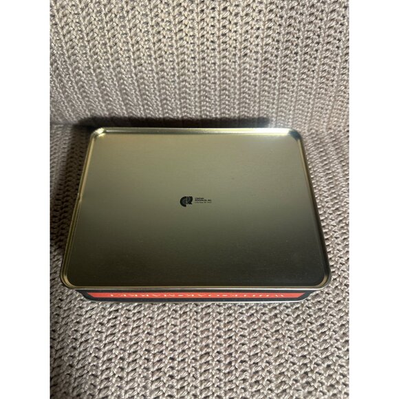 Vintage White Oak Market Tin Storage Box Nostalgic Horse Drawn Wagon Decor - Picture 6 of 10